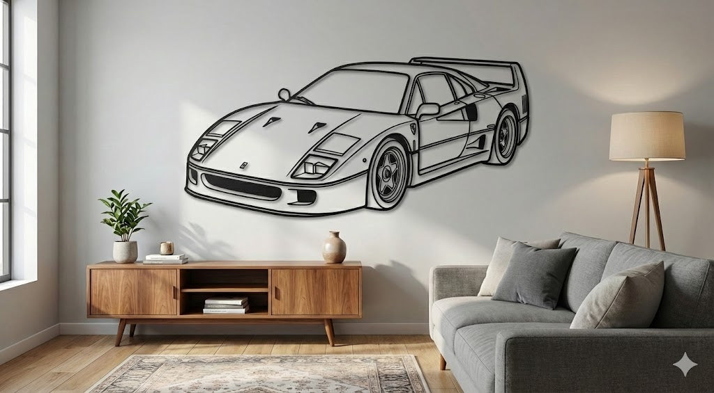 FERRARI F40 UKOS – Dekoracja Ścienna