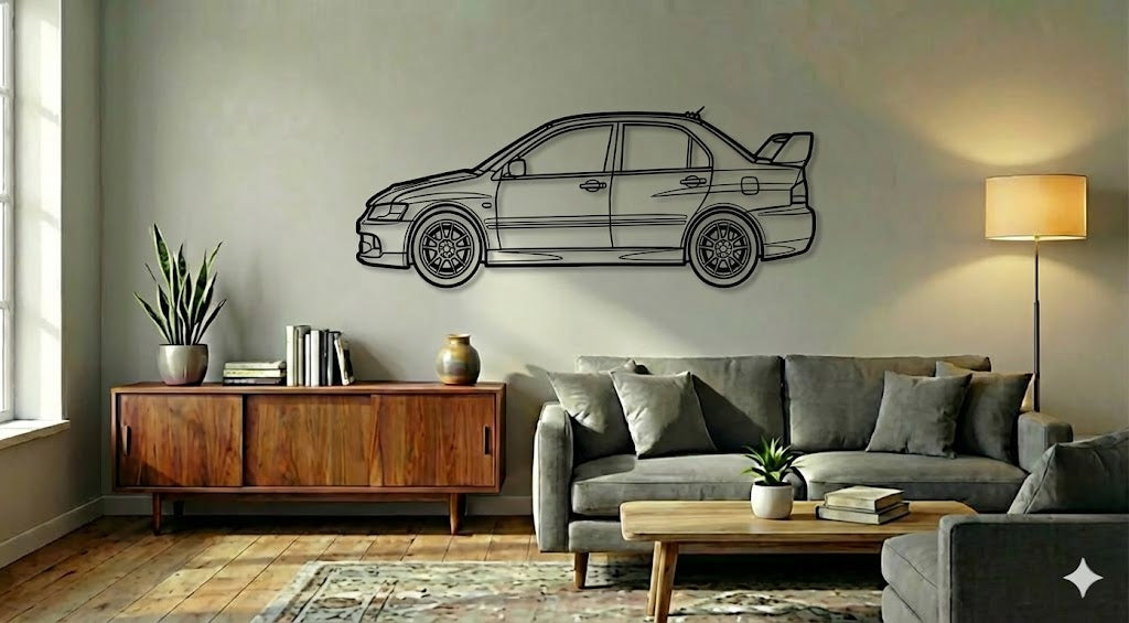 MITSUBISHI LANCER EVO 9 BOK – Dekoracja Ścienna