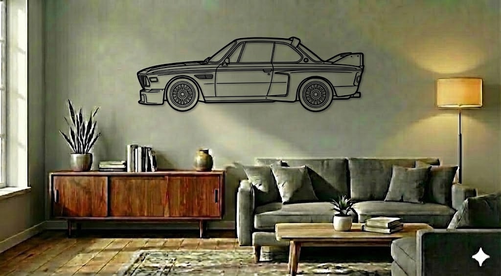 BMW CSL E9 (Batcar) BOK – Dekoracja Ścienna
