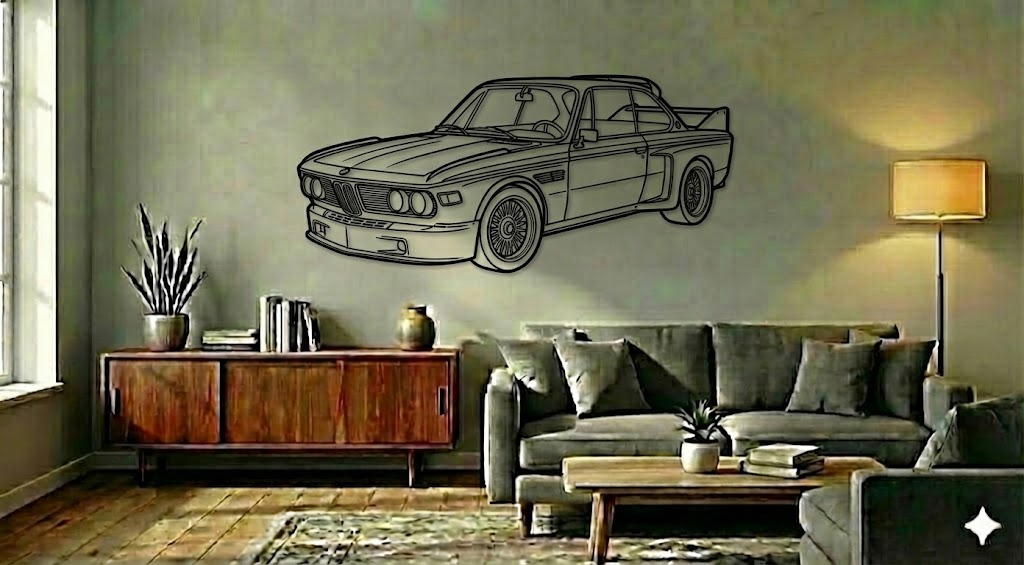 BMW CSL E9 (Batcar) SKOS – Dekoracja Ścienna