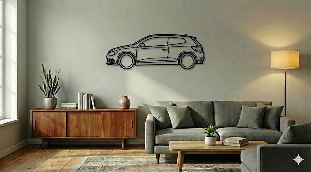 VW SCIROCCO BOK – Dekoracja Ścienna