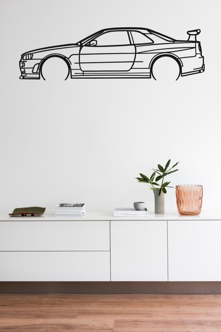 Nissan GTR R34 BOK – Dekoracja Ścienna