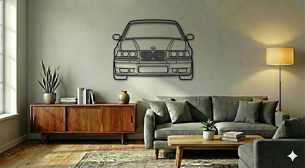 BMW E36 PRZÓD – Dekoracja Ścienna