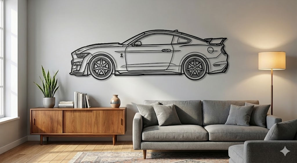 MUSTANG SHELBY GT500 BOK  – Dekoracja Ścienna