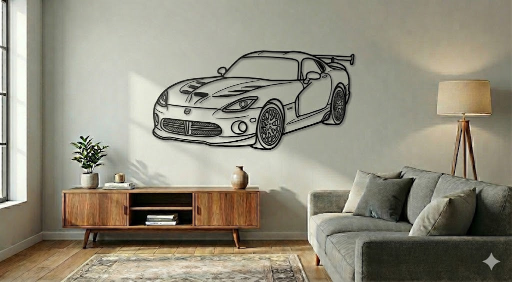 DODGE VIPER UKOS (OD PRZODU)  – Dekoracja Ścienna