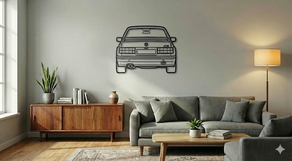 BMW E30 TYŁ – Dekoracja Ścienna